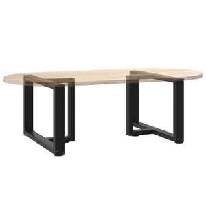 Couchtischbeine T-Form Schwarz, 2er Set