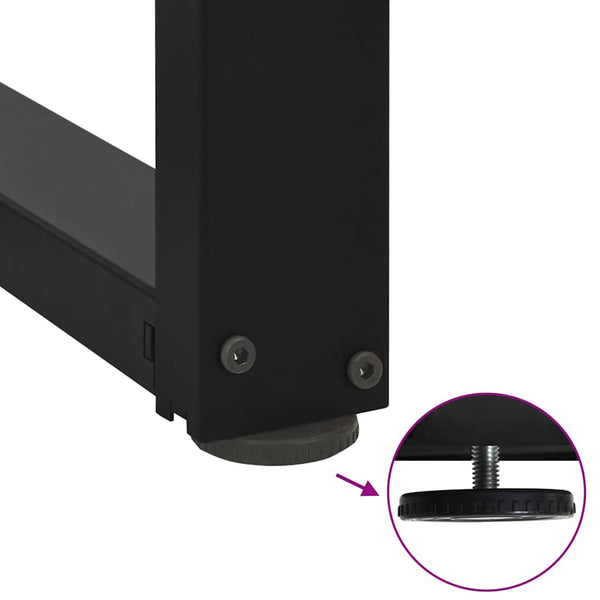Couchtischbeine T-Form Schwarz, 2er Set