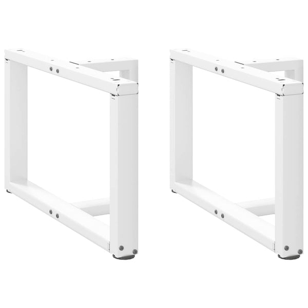 Weiße Couchtischbeine T-Form, 60cm Stahl
