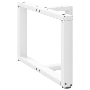 Weiße Couchtischbeine T-Form, 60cm Stahl