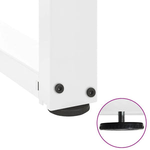 Weiße Couchtischbeine T-Form, 60cm Stahl