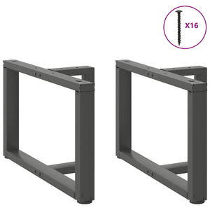 Couchtischbeine T-Form Anthrazit, 2er Set