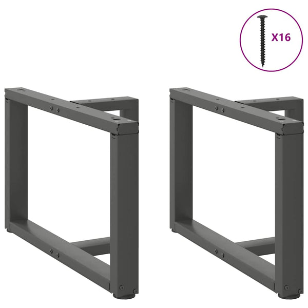 Couchtischbeine T-Form Anthrazit, 2er Set