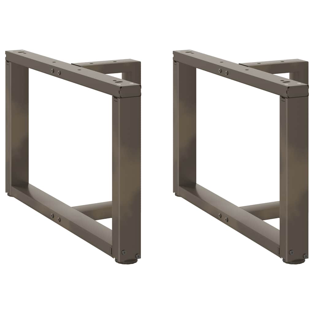 Couchtischbeine T-Form, Stahl Natur, 2er Set