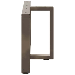 Couchtischbeine T-Form, Stahl Natur, 2er Set