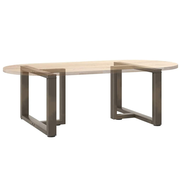 Couchtischbeine T-Form, Stahl Natur, 2er Set