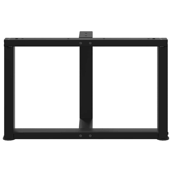 Couchtischbeine T-Form, Schwarz, 70 cm, 2er-Set