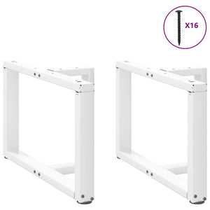Couchtischbeine T-Form Weiß, 2er-Set