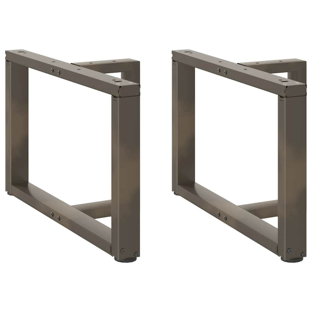 vidaXL Pieds de table basse en T 2 pcs Acier brut 70x25x(42-43) cm Acier