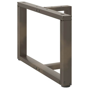 Couchtischbeine T-Form, Stahl Natur, 70cm