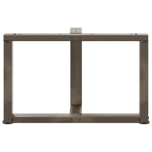 Couchtischbeine T-Form, Stahl Natur, 70cm