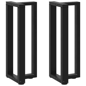 T-Form Konsolentischbeine, Schwarz, 2er Set