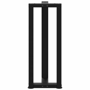 T-Form Konsolentischbeine, Schwarz, 2er Set