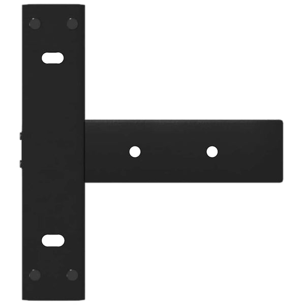 T-Form Konsolentischbeine, Schwarz, 2er Set