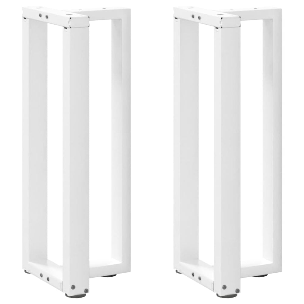 vidaXL Pieds de table console en T 2 pcs Blanc 25x28x(72-73) cm Acier