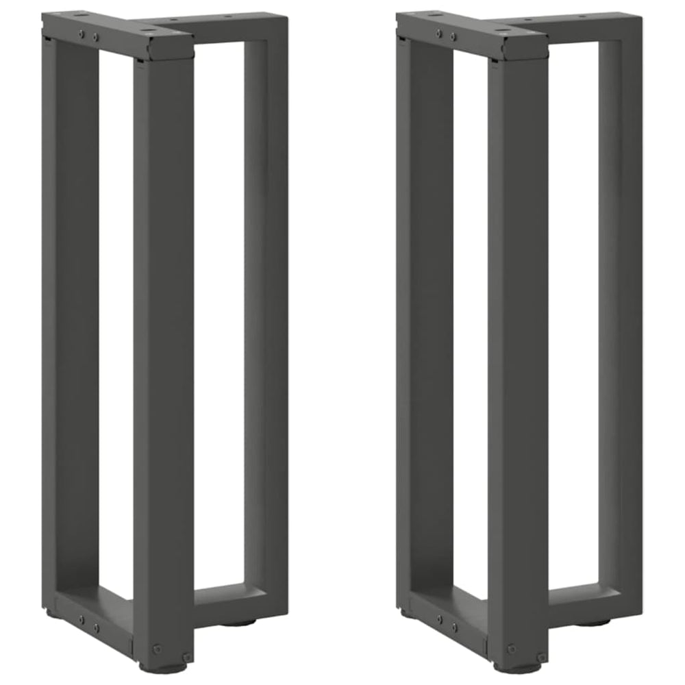 vidaXL Pieds de table console en T 2 pcs Anthracite 25x28x(72-73)cm Acier