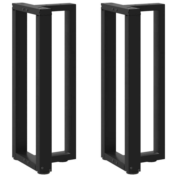 T-Form Konsolentischbeine, Schwarz, 2er-Set