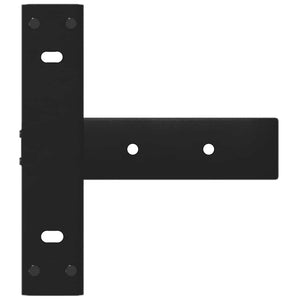 T-Form Konsolentischbeine, Schwarz, 2er-Set