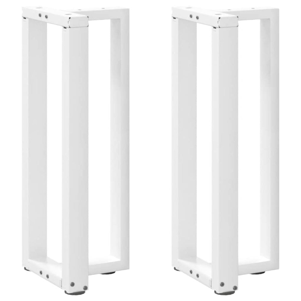 vidaXL Pieds de table console en T 2 pcs Blanc 38x25x(72-73) cm Acier