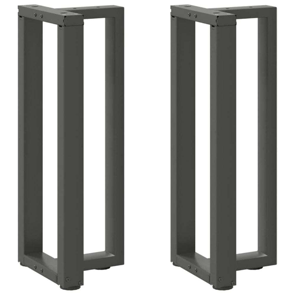 vidaXL Pieds de table console en T 2 pcs. Anthracite 38x25x(72-73) cm Acier