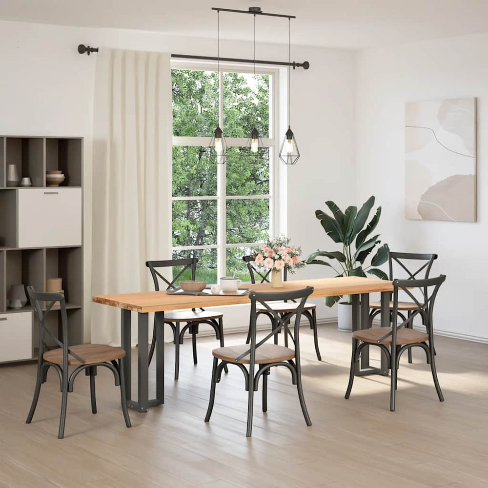 vidaXL Pieds de table console en T 2 pcs. Anthracite 38x25x(72-73) cm Acier