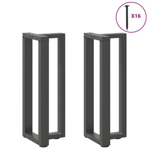 Konsolentischbeine T-Form Anthrazit, 2er-Set