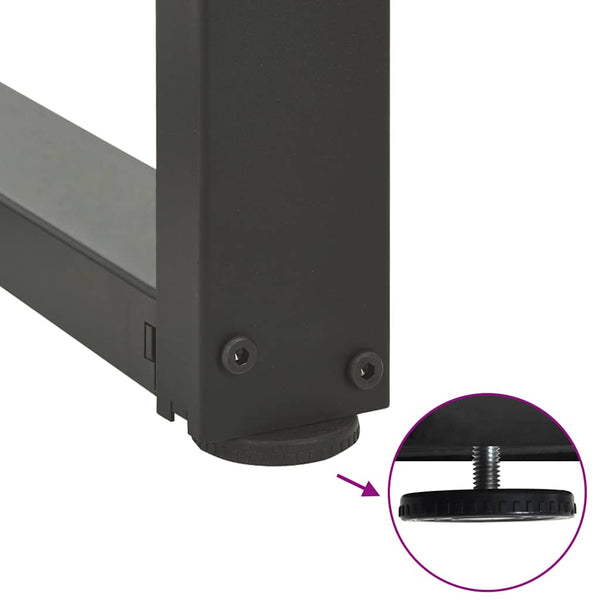 Konsolentischbeine T-Form Anthrazit, 2er-Set