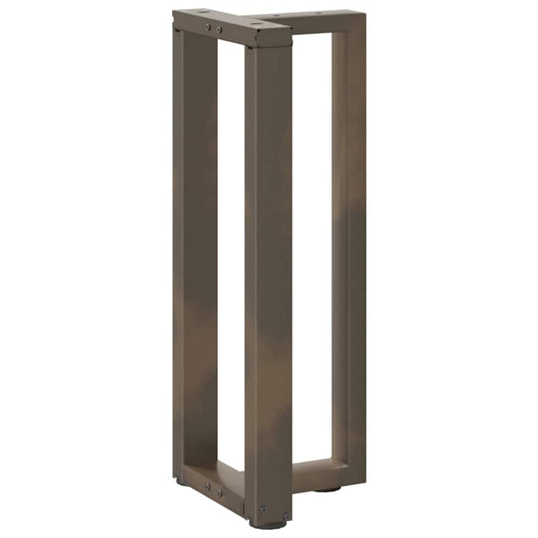 Konsolentischbeine T-Form, Naturstahl, 2er-Set
