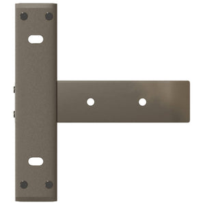 Konsolentischbeine T-Form, Naturstahl, 2er-Set