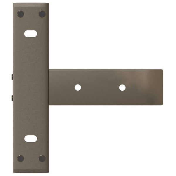 Konsolentischbeine T-Form, Naturstahl, 2er-Set