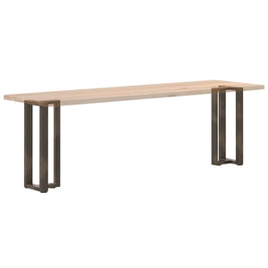 Konsolentischbeine T-Form, Naturstahl, 2er-Set
