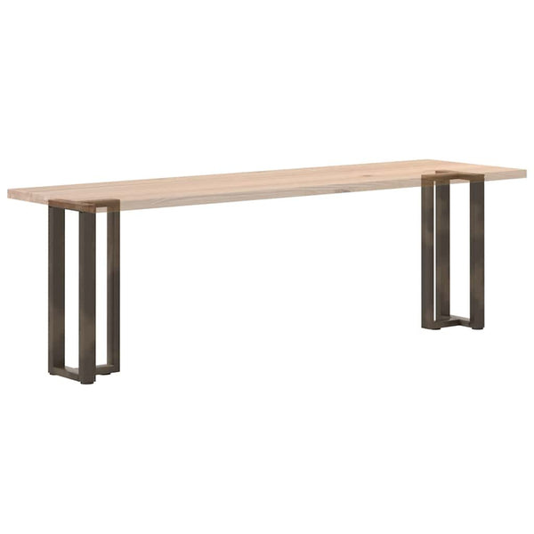 Konsolentischbeine T-Form, Naturstahl, 2er-Set