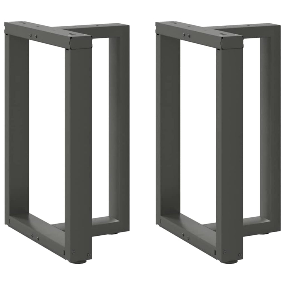 vidaXL Pieds de table à manger en T 2 pcs Anthracite 50x35x(72-73) cm Acier