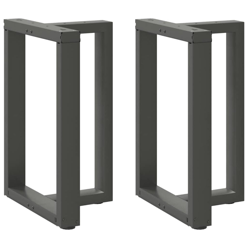 vidaXL Pieds de table à manger en T 2 pcs Anthracite 60x35x(72-73) cm Acier