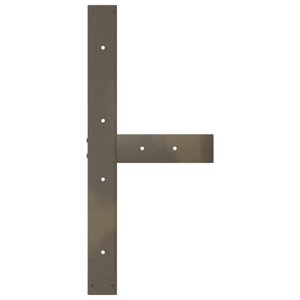 T-förmige Esstischbeine, 2er Set, Naturstahl