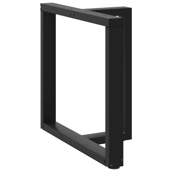 Esstischbeine T-Form, 80x35cm, Stahl Schwarz, 2er Set