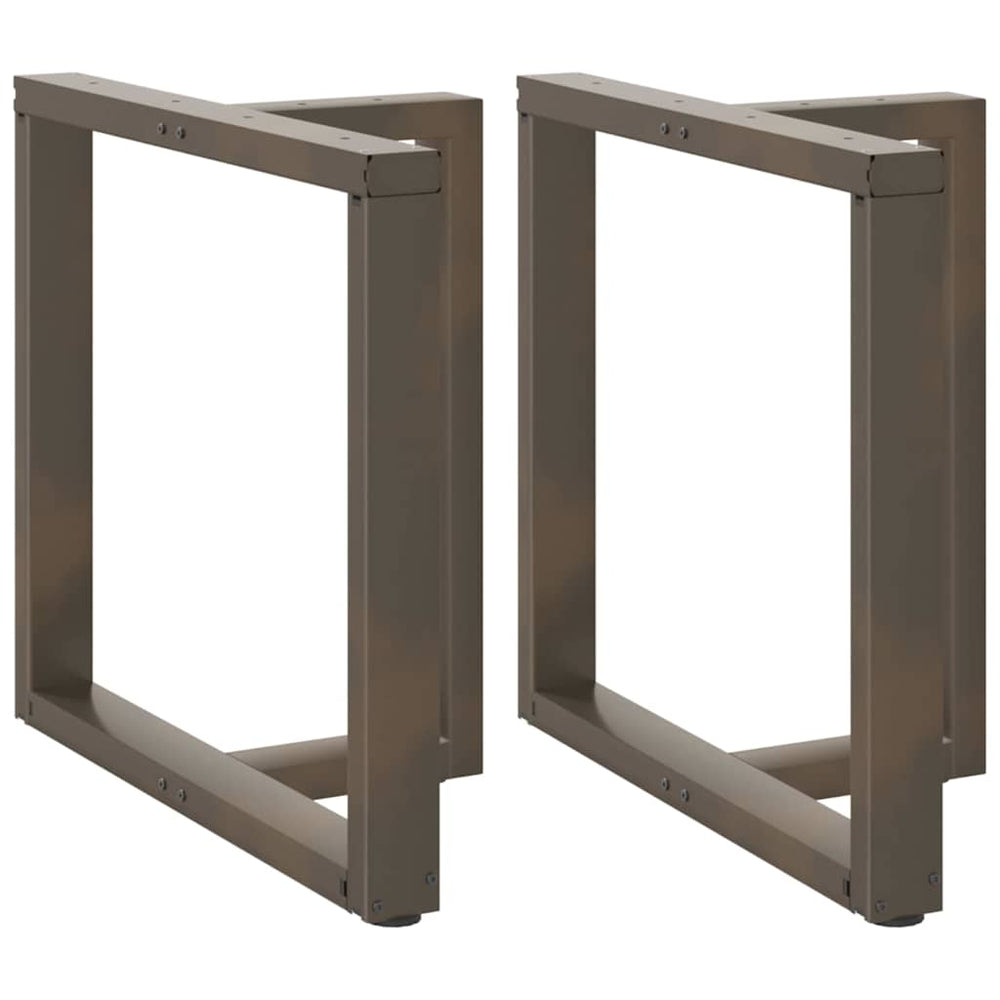 vidaXL Pieds de table à manger en T 2 pcs Acier brut 80x35x(72-73) cm Acier