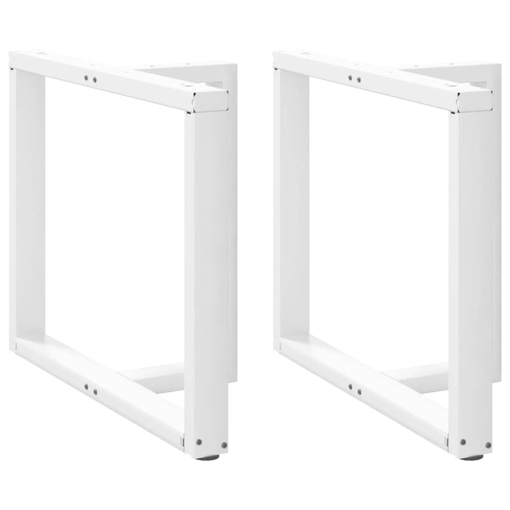 vidaXL Pieds de table à manger en T 2 pcs Blanc 90x35x(72-73) cm Acier