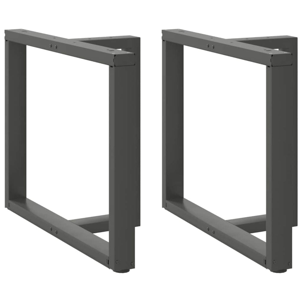 vidaXL Pieds de table à manger en T 2 pcs Anthracite 100x35x(72-73) cm Acier