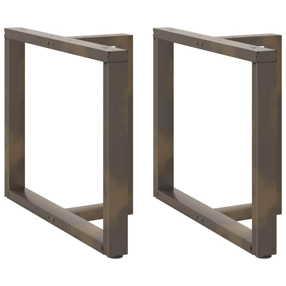 vidaXL Pieds de table à manger en T 2 pcs. Acier brut 100x35x(72-73) cm Acier