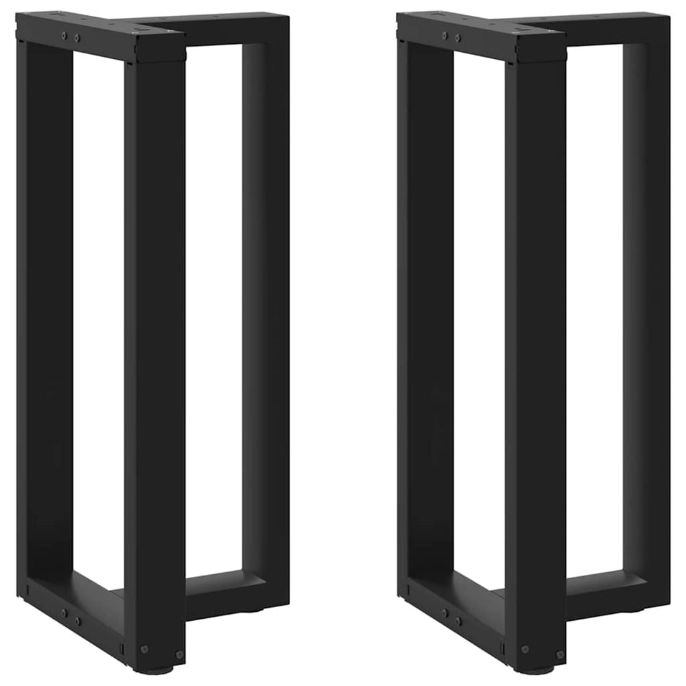vidaXL Pieds de table de bar en T 2 pcs. Noir 40x35x(90-91) cm Acier