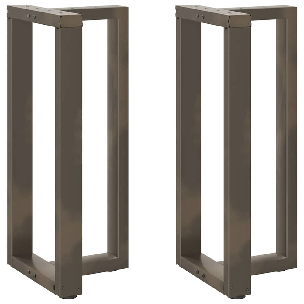 vidaXL Pieds de table de bar en T 2 pcs Acier naturel 50x35x(90-91) cm Acier