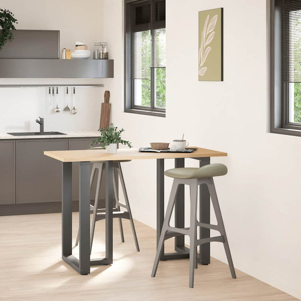 vidaXL Pieds de table de bar en T 2 pcs Anthracite 60x35x(90-91) cm Acier