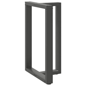 vidaXL Pieds de table de bar en T 2 pcs Anthracite 60x35x(90-91) cm Acier