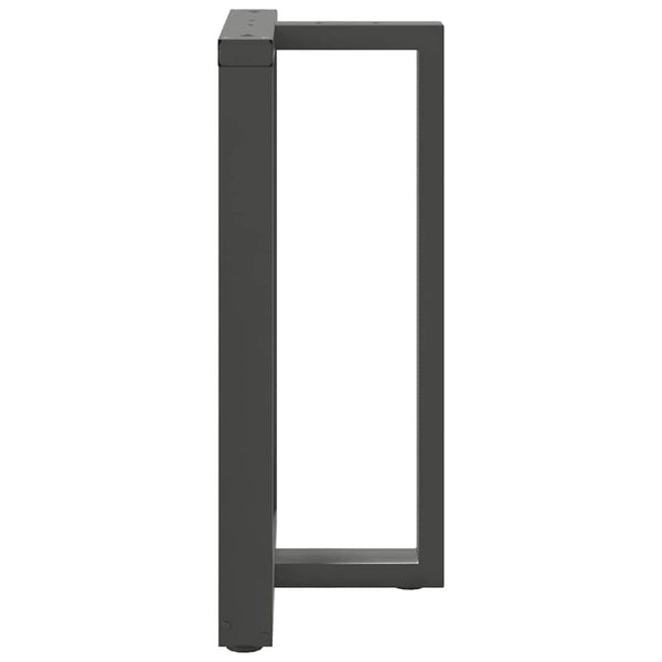 vidaXL Pieds de table de bar en T 2 pcs Anthracite 60x35x(90-91) cm Acier