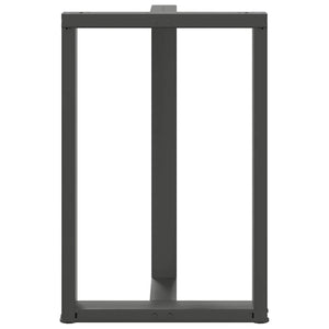 vidaXL Pieds de table de bar en T 2 pcs Anthracite 60x35x(90-91) cm Acier