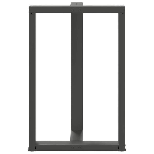 vidaXL Pieds de table de bar en T 2 pcs Anthracite 60x35x(90-91) cm Acier