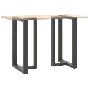 vidaXL Pieds de table de bar en T 2 pcs Anthracite 60x35x(90-91) cm Acier