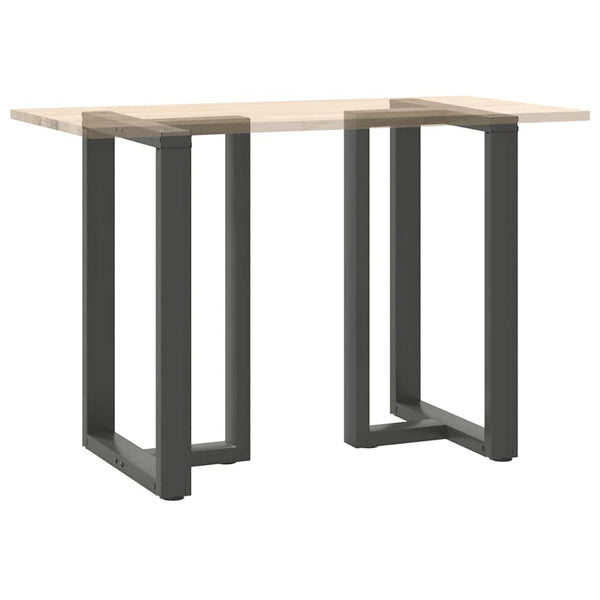 vidaXL Pieds de table de bar en T 2 pcs Anthracite 60x35x(90-91) cm Acier