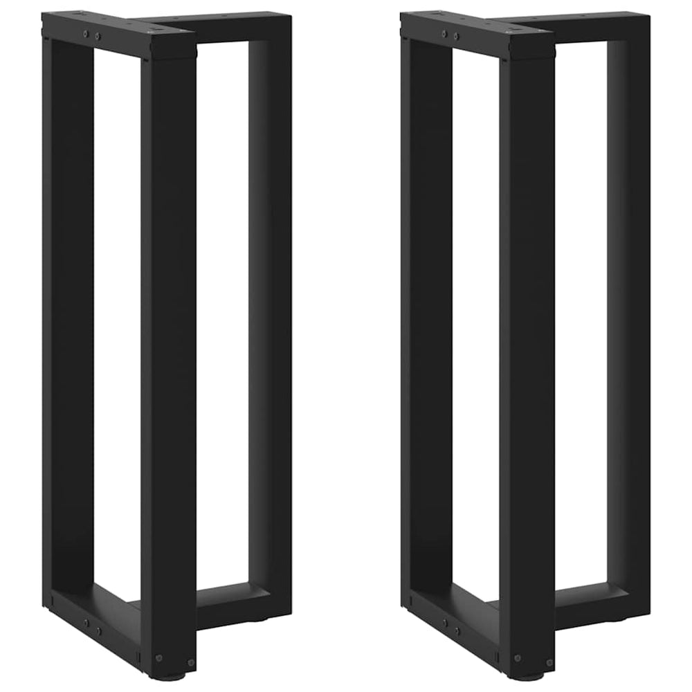 vidaXL Pieds de table de bar en T 2 pcs Noir 40x35x(100-101) cm Acier